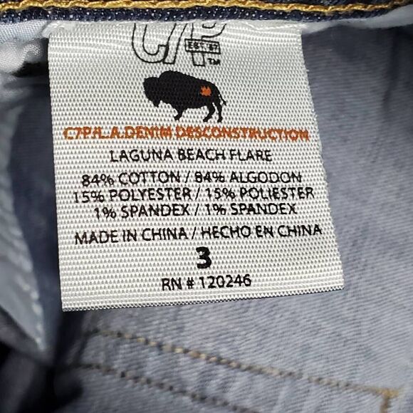 C7P Chip & Pepper Size 3 Juniors Bootcut Jeans - Picture 9 of 10